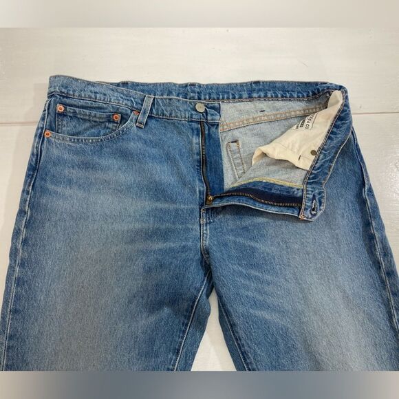 Levi’s Women’s 38x26 511 Big E Distressed Destroyed Cutoff Raw Hem Grunge Denim - Picture 6 of 14